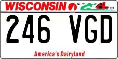 WI license plate 246VGD