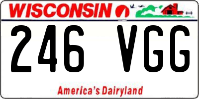 WI license plate 246VGG