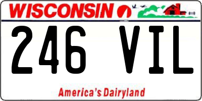 WI license plate 246VIL
