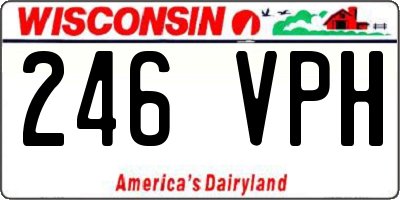 WI license plate 246VPH