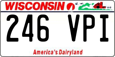 WI license plate 246VPI