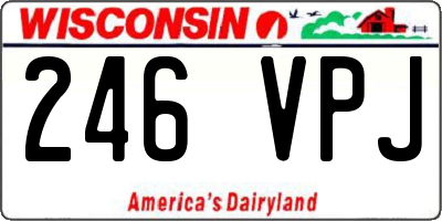 WI license plate 246VPJ