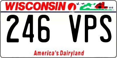 WI license plate 246VPS