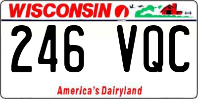WI license plate 246VQC