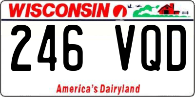 WI license plate 246VQD