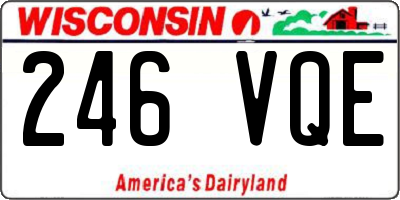 WI license plate 246VQE