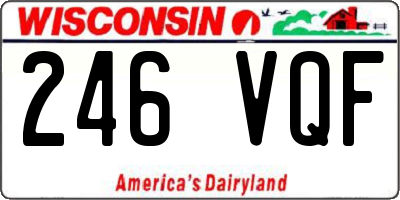WI license plate 246VQF