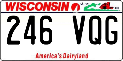 WI license plate 246VQG
