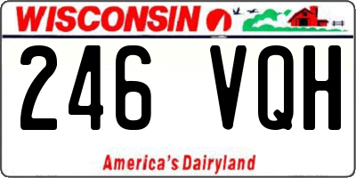 WI license plate 246VQH