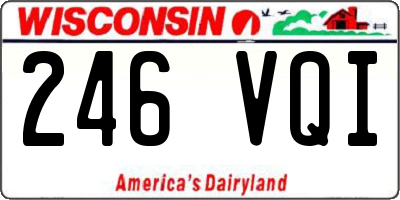 WI license plate 246VQI