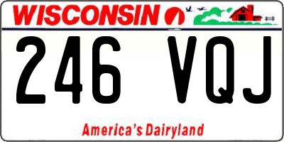 WI license plate 246VQJ