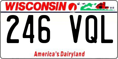 WI license plate 246VQL
