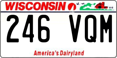 WI license plate 246VQM