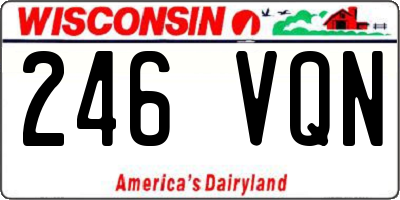 WI license plate 246VQN