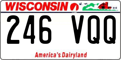 WI license plate 246VQQ