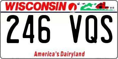 WI license plate 246VQS