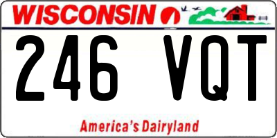 WI license plate 246VQT