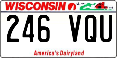 WI license plate 246VQU