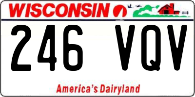WI license plate 246VQV