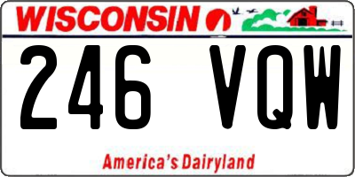 WI license plate 246VQW