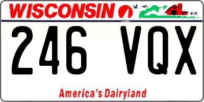 WI license plate 246VQX