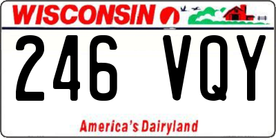WI license plate 246VQY