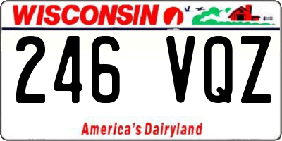 WI license plate 246VQZ