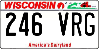 WI license plate 246VRG