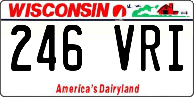 WI license plate 246VRI