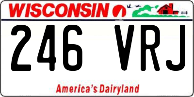 WI license plate 246VRJ