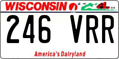 WI license plate 246VRR