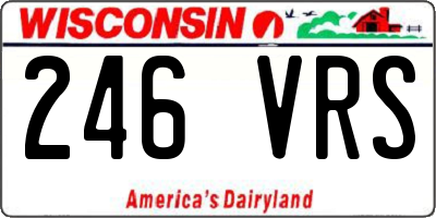 WI license plate 246VRS