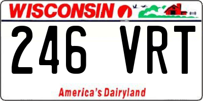 WI license plate 246VRT