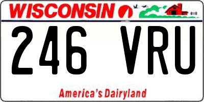 WI license plate 246VRU