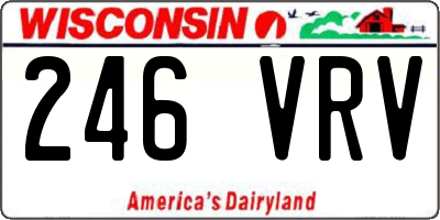 WI license plate 246VRV