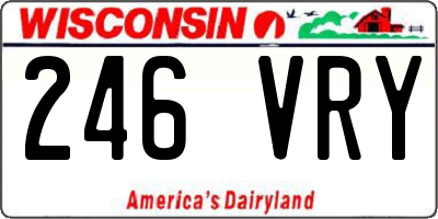 WI license plate 246VRY
