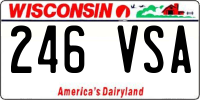 WI license plate 246VSA