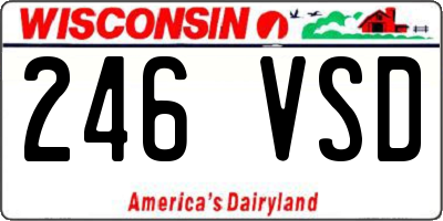 WI license plate 246VSD