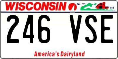 WI license plate 246VSE