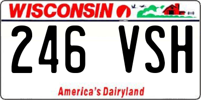 WI license plate 246VSH