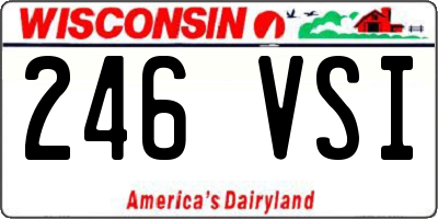 WI license plate 246VSI