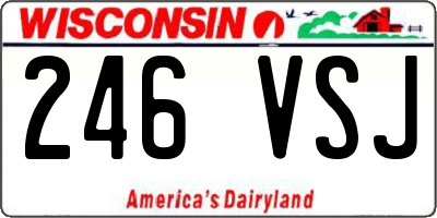 WI license plate 246VSJ