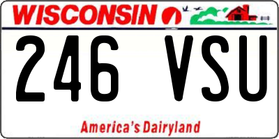 WI license plate 246VSU
