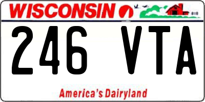 WI license plate 246VTA