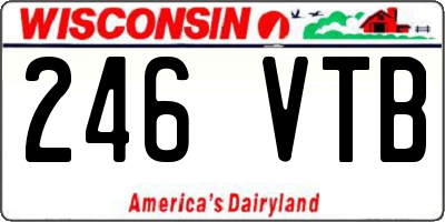 WI license plate 246VTB