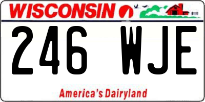 WI license plate 246WJE