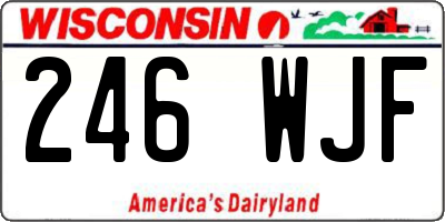 WI license plate 246WJF
