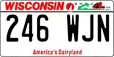 WI license plate 246WJN