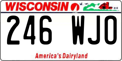 WI license plate 246WJO