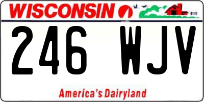 WI license plate 246WJV
